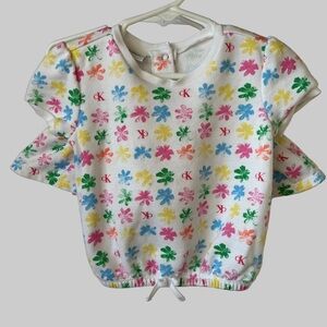 Calvin Klein Floral Logo Top & Skirt Set 24M